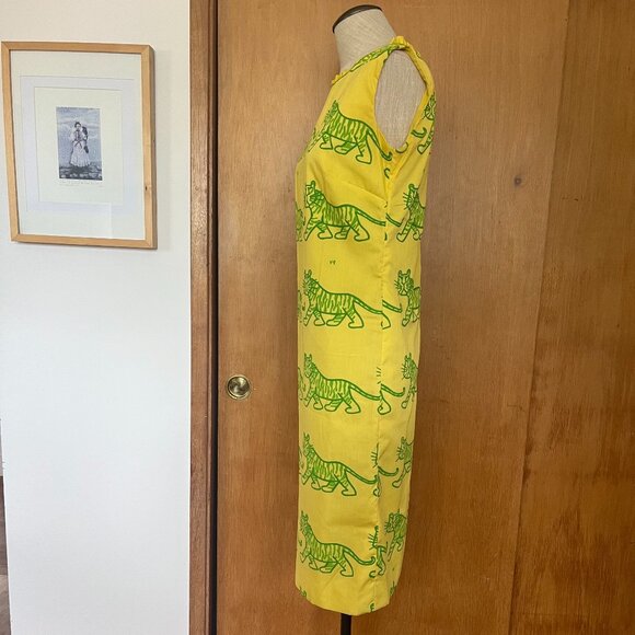 Vintage RARE Vested Gentress 1960s Tiger Print A-line dress - Picture 3 of 7